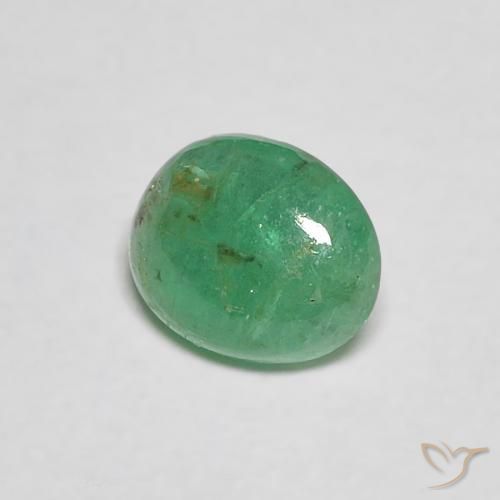 Smeraldo naturale verde da 0,37 ct, taglio ovale, trasparente
