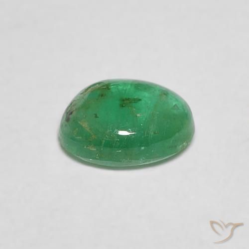 Smeraldo naturale verde da 0,37 ct, taglio ovale, trasparente