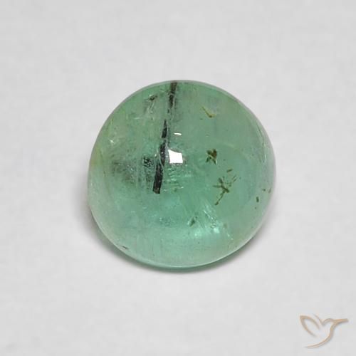 Smeraldo Verde chiaro naturale da 0.40 ct, Rotondo, Trasparente