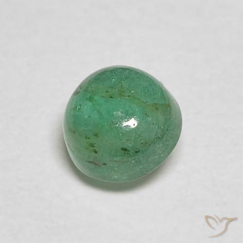 Smeraldo Verde chiaro medio naturale da 0.43 ct, Rotondo, Trasparente