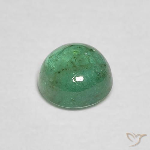 Smeraldo Verde chiaro medio naturale da 0.43 ct, Rotondo, Trasparente