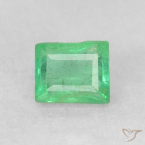 0.18ct Naturale Verde chiaro di trifoglio Smeraldo, Taglio a baguette, VS