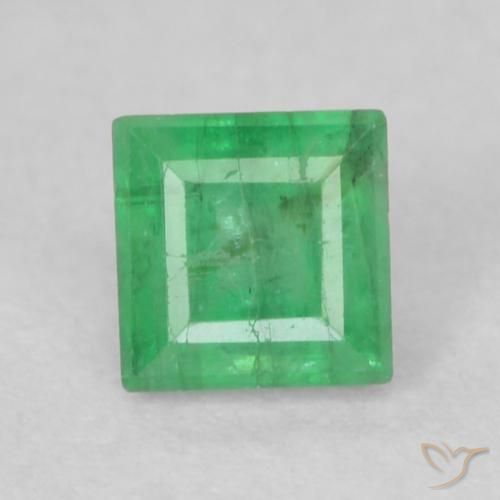 0.24ct Naturale Verde medio Smeraldo, Quadrato, I1