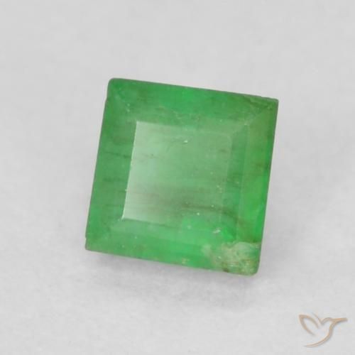 Smeraldo Trifoglio verde naturale da 0.16 ct, Quadrato, I1