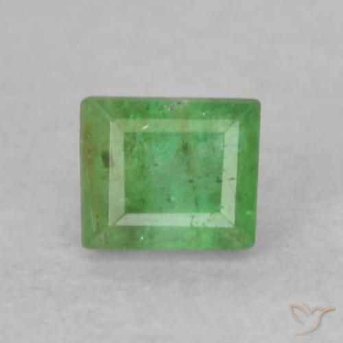 0.20ct Naturale Verde medio Smeraldo, Taglio a baguette, SI