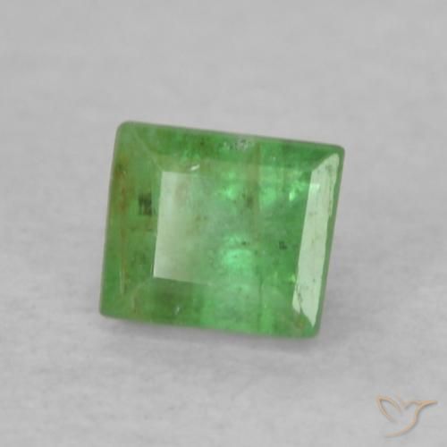 Smeraldo Verde medio naturale da 0.20 ct, Taglio a baguette, SI