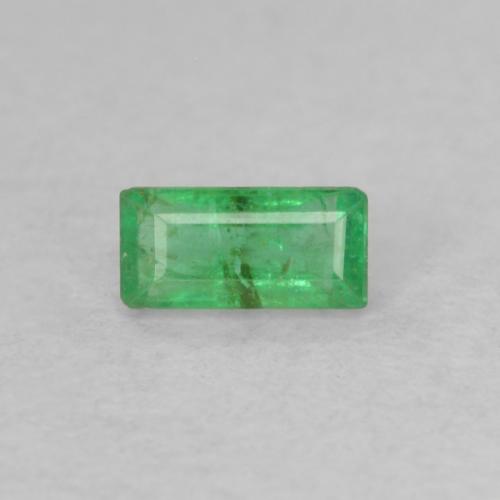 Smeraldo Verde freddo naturale da 0.20 ct, Taglio a baguette, SI