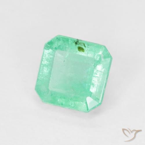 Smeraldo Menta verde naturale da 0.87 ct, Ottagonale / Taglio smeraldo, SI