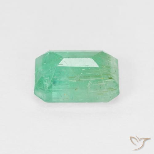 Smeraldo Verde brillante naturale da 1.27 ct, Ottagonale / Taglio smeraldo, SI