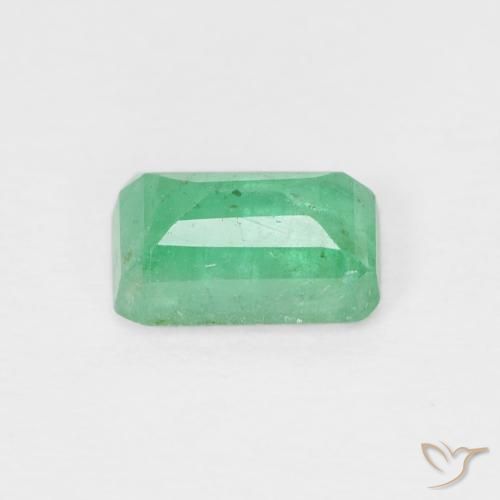 Smeraldo Verde brillante naturale da 0.64 ct, Ottagonale / Taglio smeraldo, SI