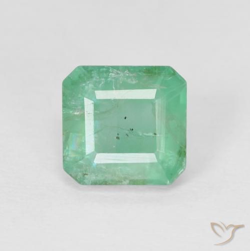 1.33ct Naturale Verde chiaro Smeraldo, Taglio smeraldo, SI