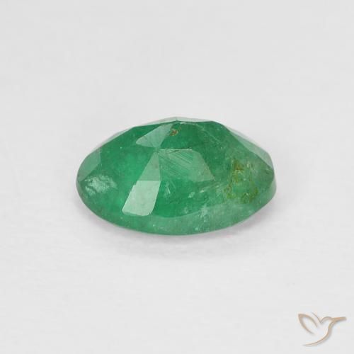 Smeraldo Verde chiaro medio naturale da 0.74 ct, Ovale, VS-SI