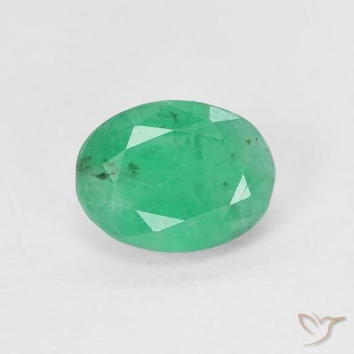 0.90ct Naturale Verde giada Smeraldo, Ovale, VS-SI
