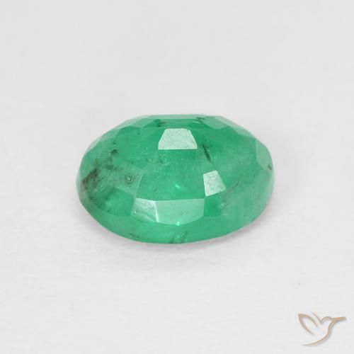 Smeraldo Verde giada naturale da 0.90 ct, Ovale, VS-SI