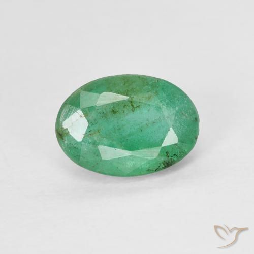 0.80ct Naturale Verde medio Smeraldo, Ovale, VS-SI