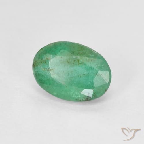 Smeraldo Verde medio naturale da 0.80 ct, Ovale, VS-SI