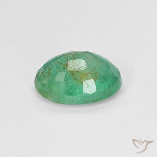 Smeraldo Verde medio naturale da 0.80 ct, Ovale, VS-SI