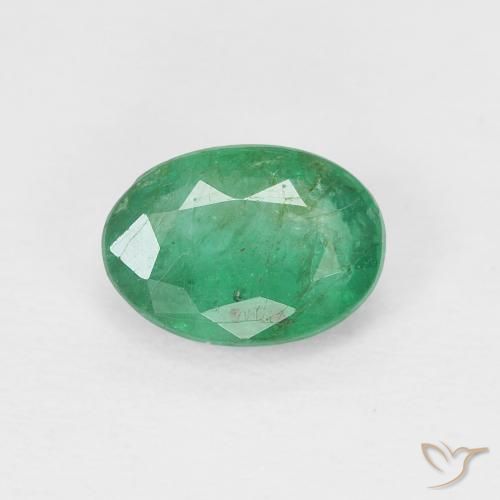 0.73ct Naturale Verde caldo Smeraldo, Ovale, VS-SI