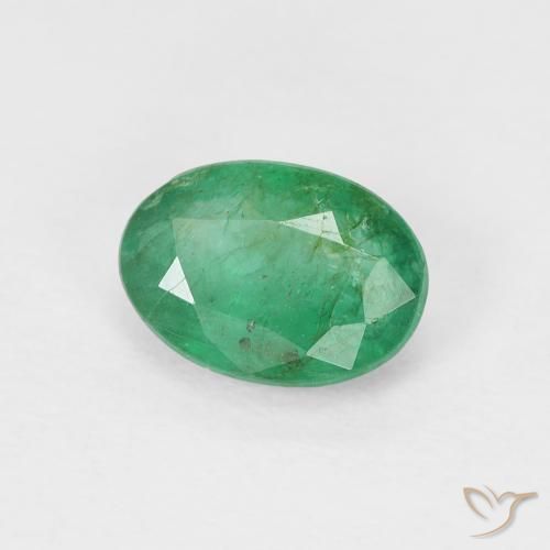 Smeraldo Verde caldo naturale da 0.73 ct, Ovale, VS-SI