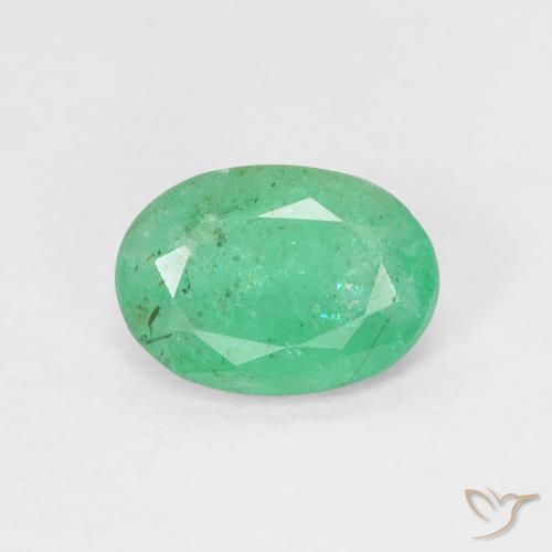 0.76ct Naturale Verde medio Smeraldo, Ovale, VS-SI