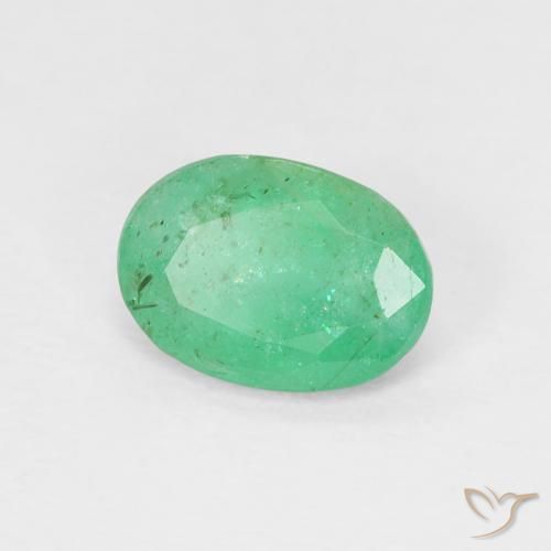 Smeraldo Verde medio naturale da 0.76 ct, Ovale, VS-SI