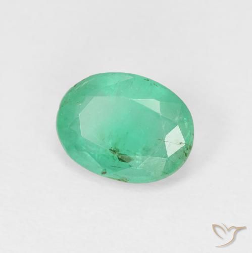 Smeraldo Verde medio naturale da 1.28 ct, Ovale, VS-SI