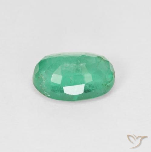 Smeraldo Verde medio naturale da 1.28 ct, Ovale, VS-SI