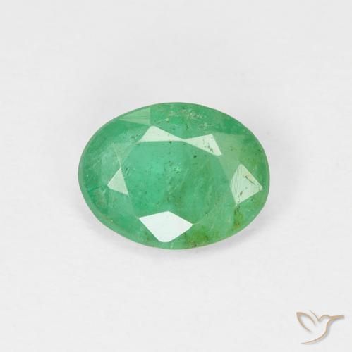 Smeraldo Blu verde naturale da 0.92 ct, Ovale, VS-SI