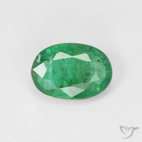 0.75ct Naturale Verde chiaro medio Smeraldo, Ovale, SI