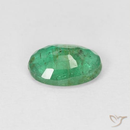 Smeraldo Verde chiaro medio naturale da 0.75 ct, Ovale, SI