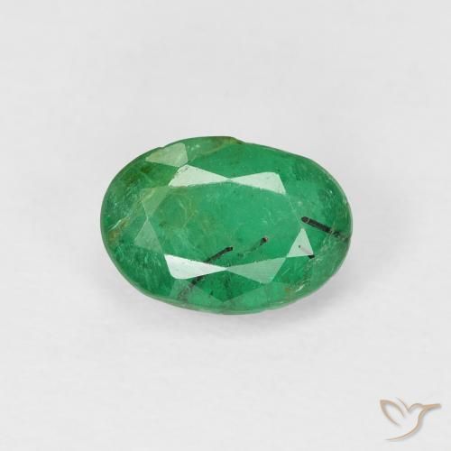 Smeraldo Verde caldo naturale da 0.93 ct, Ovale, SI
