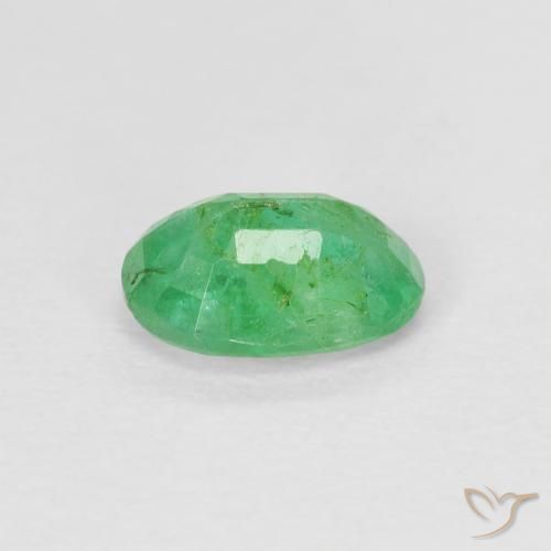 Smeraldo Verde medio naturale da 0.80 ct, Ovale, SI