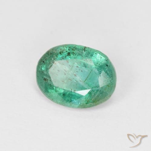 Smeraldo Verde freddo naturale da 1.09 ct, Ovale, VS-SI