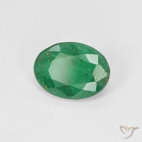 Smeraldo Verde caldo naturale da 1.02 ct, Ovale, VS-SI