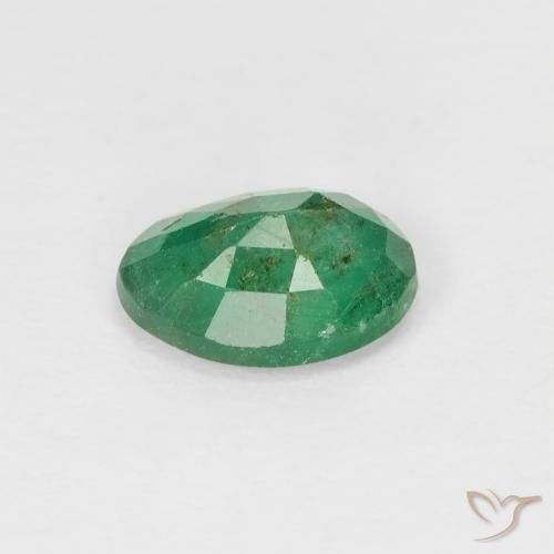 Smeraldo Verde caldo naturale da 1.02 ct, Ovale, VS-SI