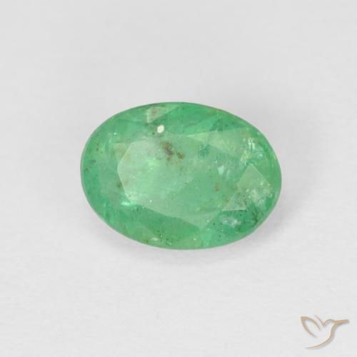 0.79ct Naturale Verde medio Smeraldo, Ovale, SI