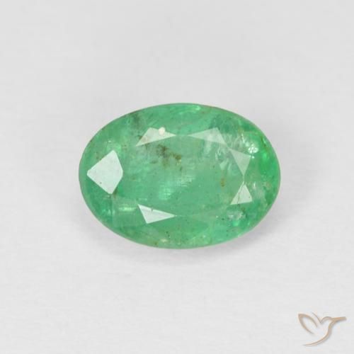 Smeraldo Verde medio naturale da 0.79 ct, Ovale, SI
