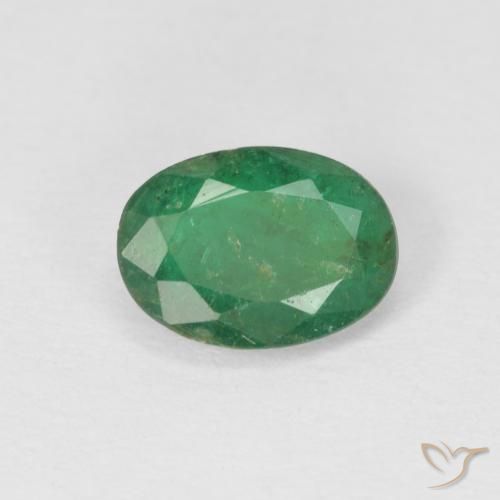 0.69ct Naturale Verde medio Smeraldo, Ovale, SI