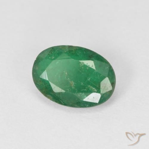 Smeraldo Verde medio naturale da 0.69 ct, Ovale, SI