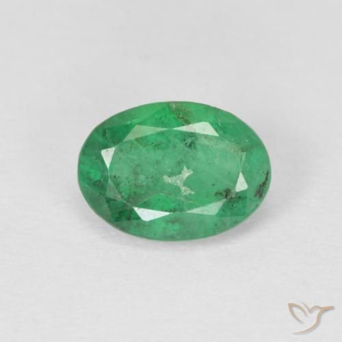 0.79ct Naturale Verde caldo Smeraldo, Ovale, SI