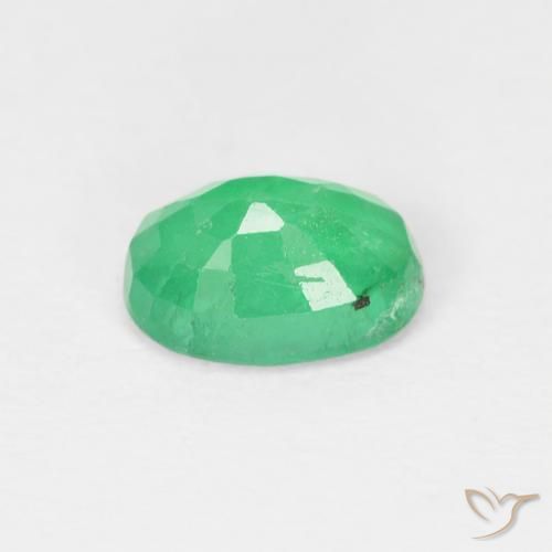 Smeraldo Verde giallastro naturale da 0.86 ct, Ovale, VS-SI