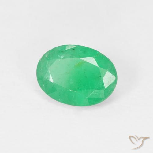 Smeraldo Verde medio naturale da 0.69 ct, Ovale, VS-SI
