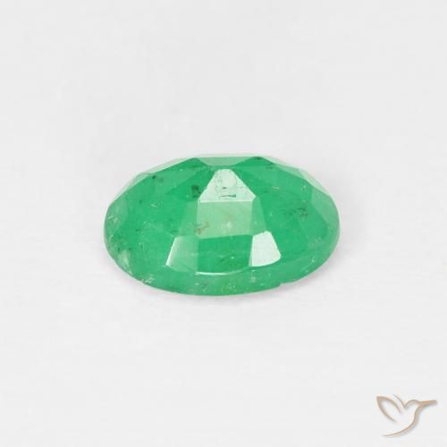 Smeraldo Verde medio naturale da 0.69 ct, Ovale, VS-SI