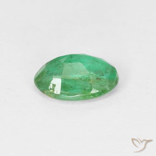 Smeraldo Verde giallastro naturale da 0.69 ct, Ovale, SI