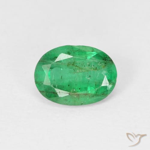 0.78ct Naturale Verde medio Smeraldo, Ovale, SI