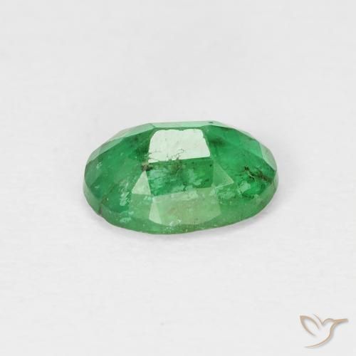 Smeraldo Verde medio naturale da 0.78 ct, Ovale, SI