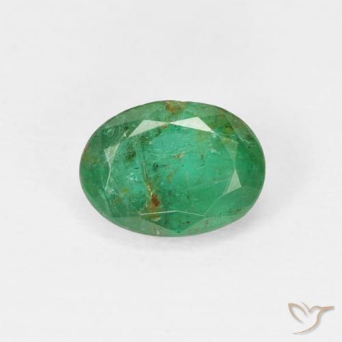 0.83ct Naturale Verde medio Smeraldo, Ovale, SI