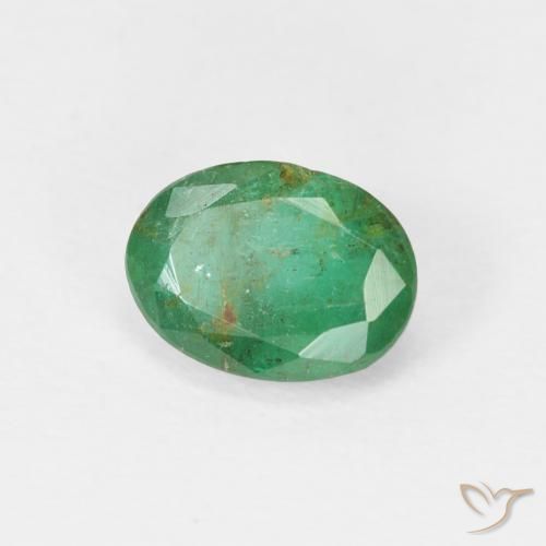 Smeraldo Verde medio naturale da 0.83 ct, Ovale, SI