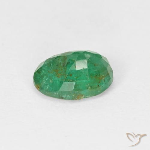 Smeraldo Verde medio naturale da 0.83 ct, Ovale, SI