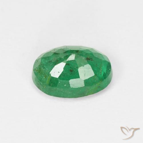 Smeraldo Verde medio naturale da 0.95 ct, Ovale, SI